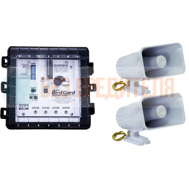 Отпугиватель птиц Bird Gard Super Pro PA-4 с двумя динамиками Отпугиватель птиц Bird Gard Super Pro PA-4 с двумя динамиками